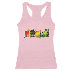 Proud Black Nurse Racerback Tank Top Black History Month Healthcare Gift TS12 Light Pink Print Your Wear