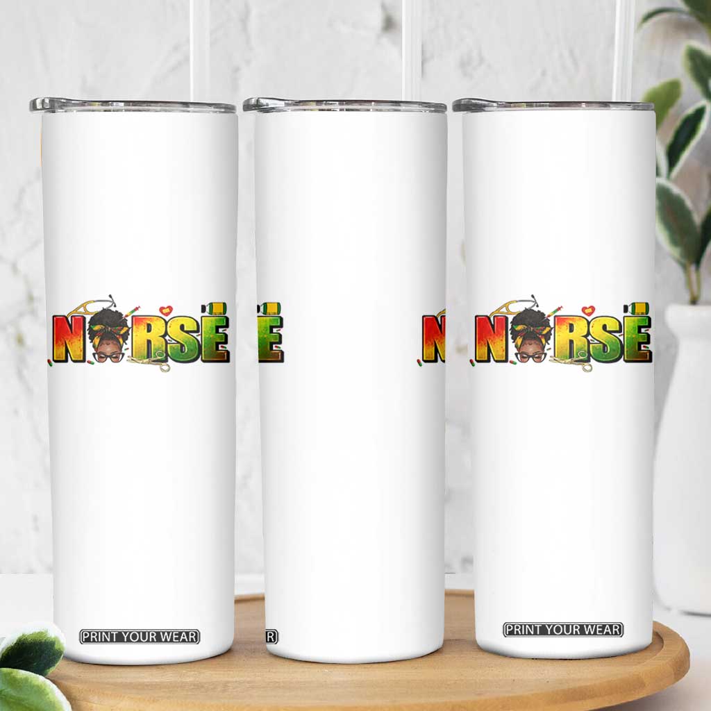 Proud Black Nurse Skinny Tumbler Black History Month Healthcare Gift TS12 Print Your Wear