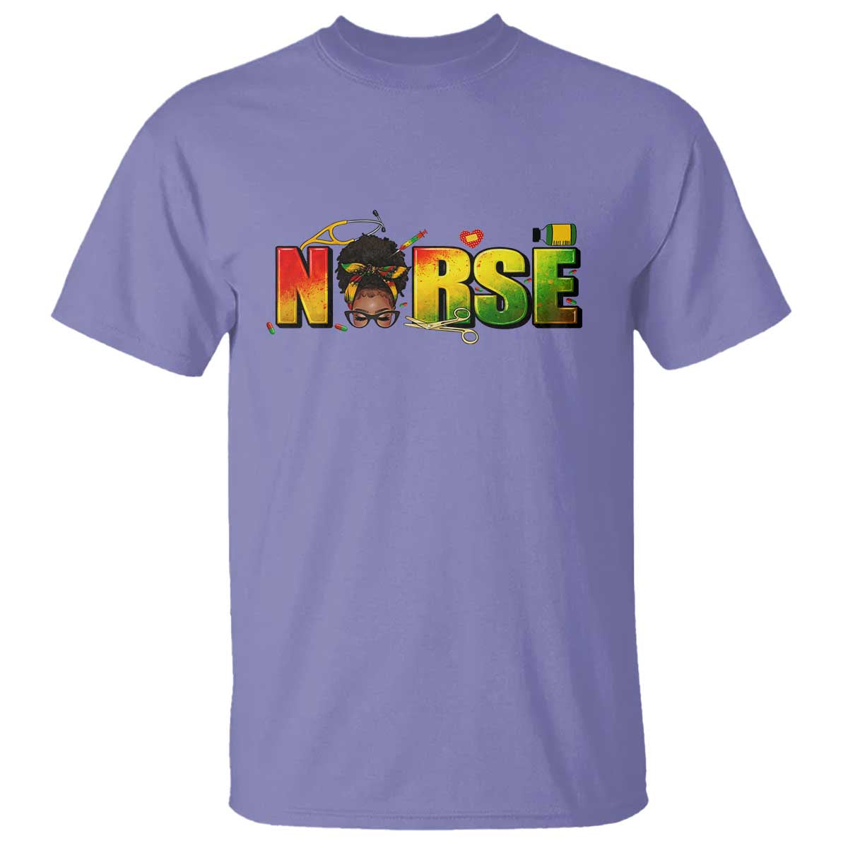 Proud Black Nurse T Shirt Black History Month Healthcare Gift TS12 Violet Print Your Wear