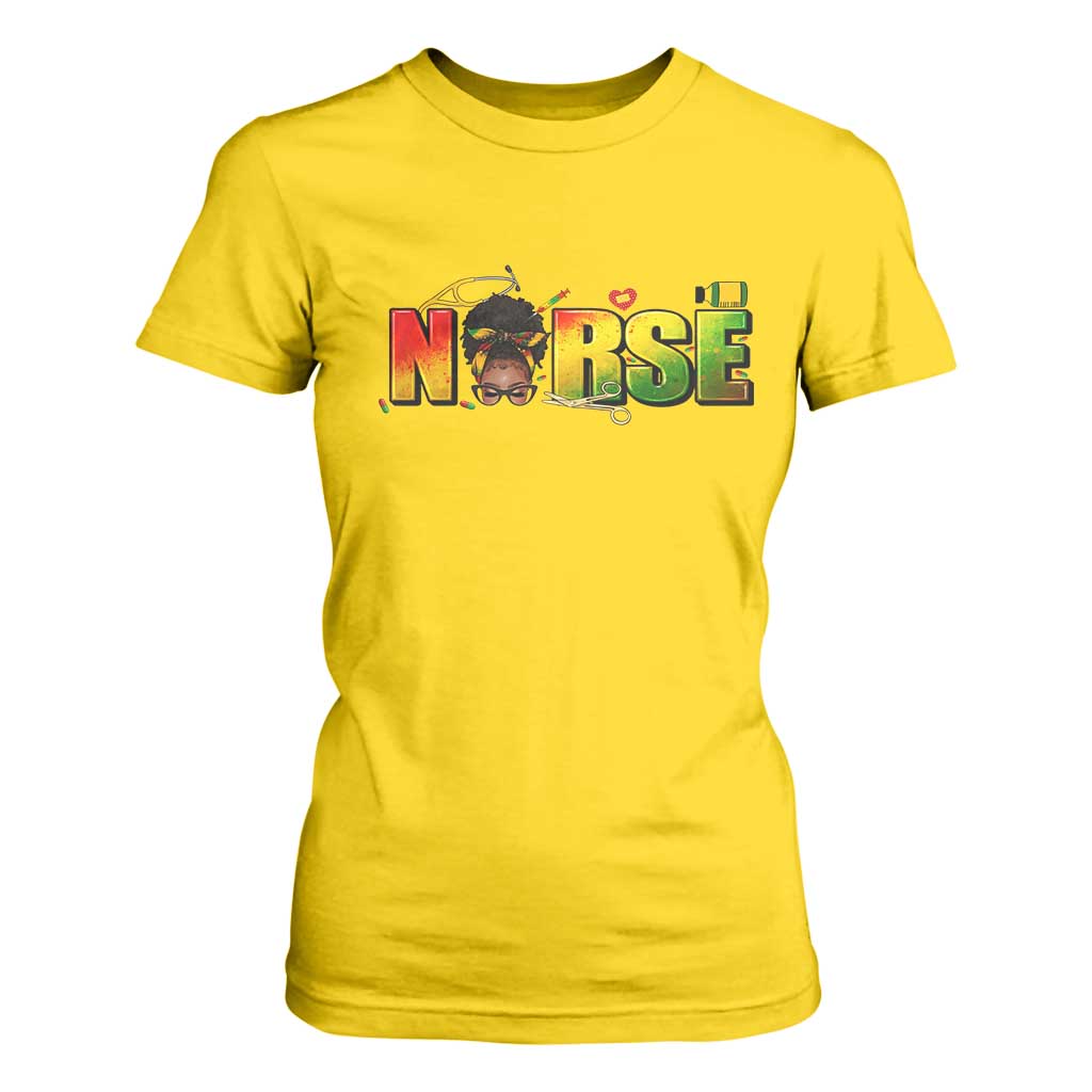 Proud Black Nurse T Shirt For Women Black History Month Healthcare Gift TS12 Daisy Print Your Wear