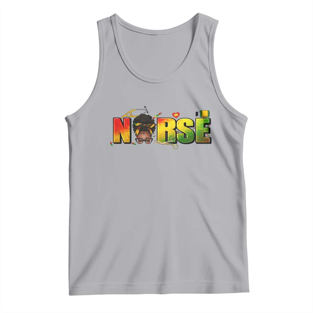 Proud Black Nurse Tank Top Black History Month Healthcare Gift TS12 Athletic Heather Print Your Wear