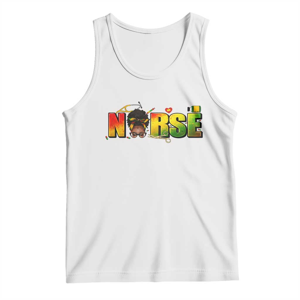 Proud Black Nurse Tank Top Black History Month Healthcare Gift TS12 White Print Your Wear