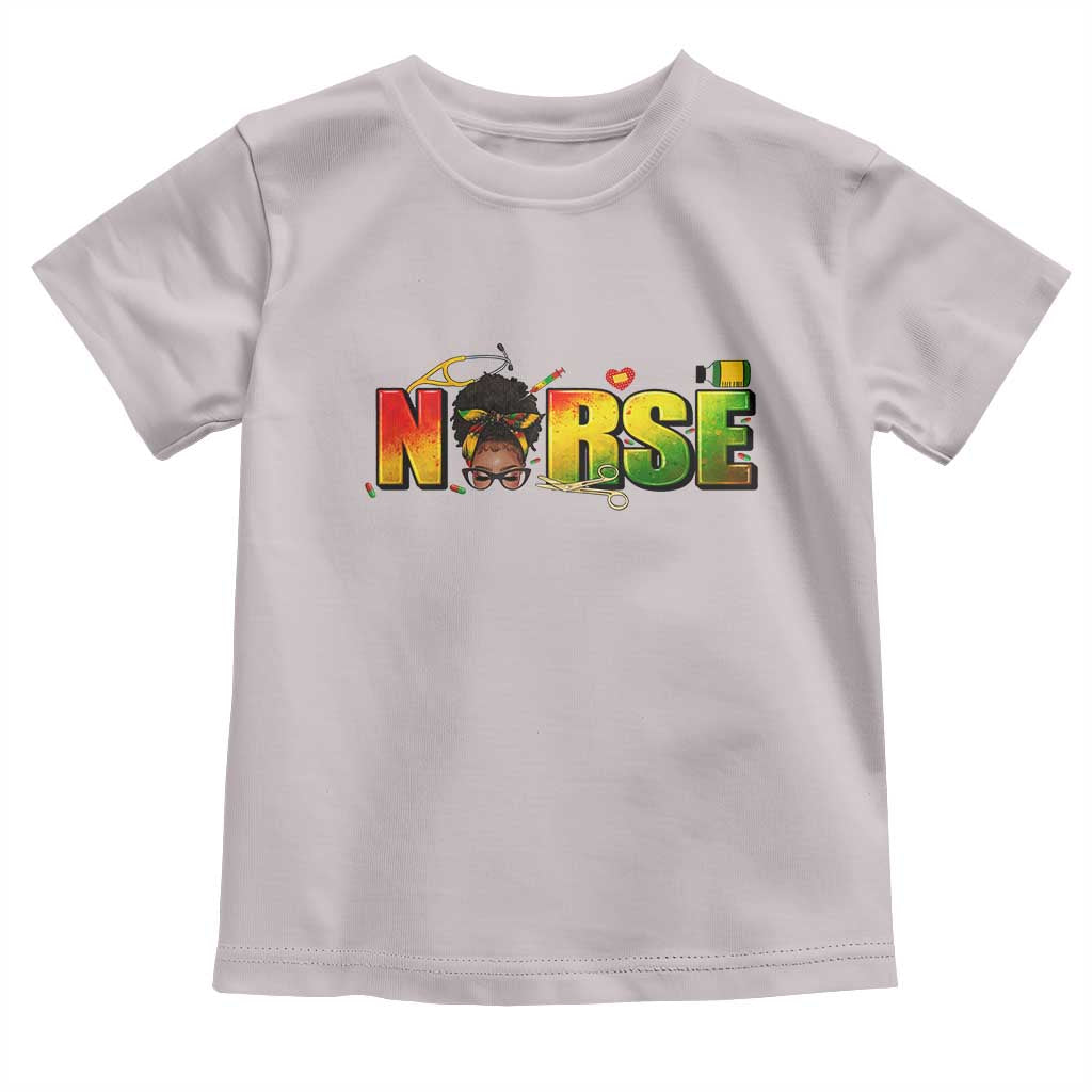 Proud Black Nurse Toddler T Shirt Black History Month Healthcare Gift TS12 Ice Gray Print Your Wear