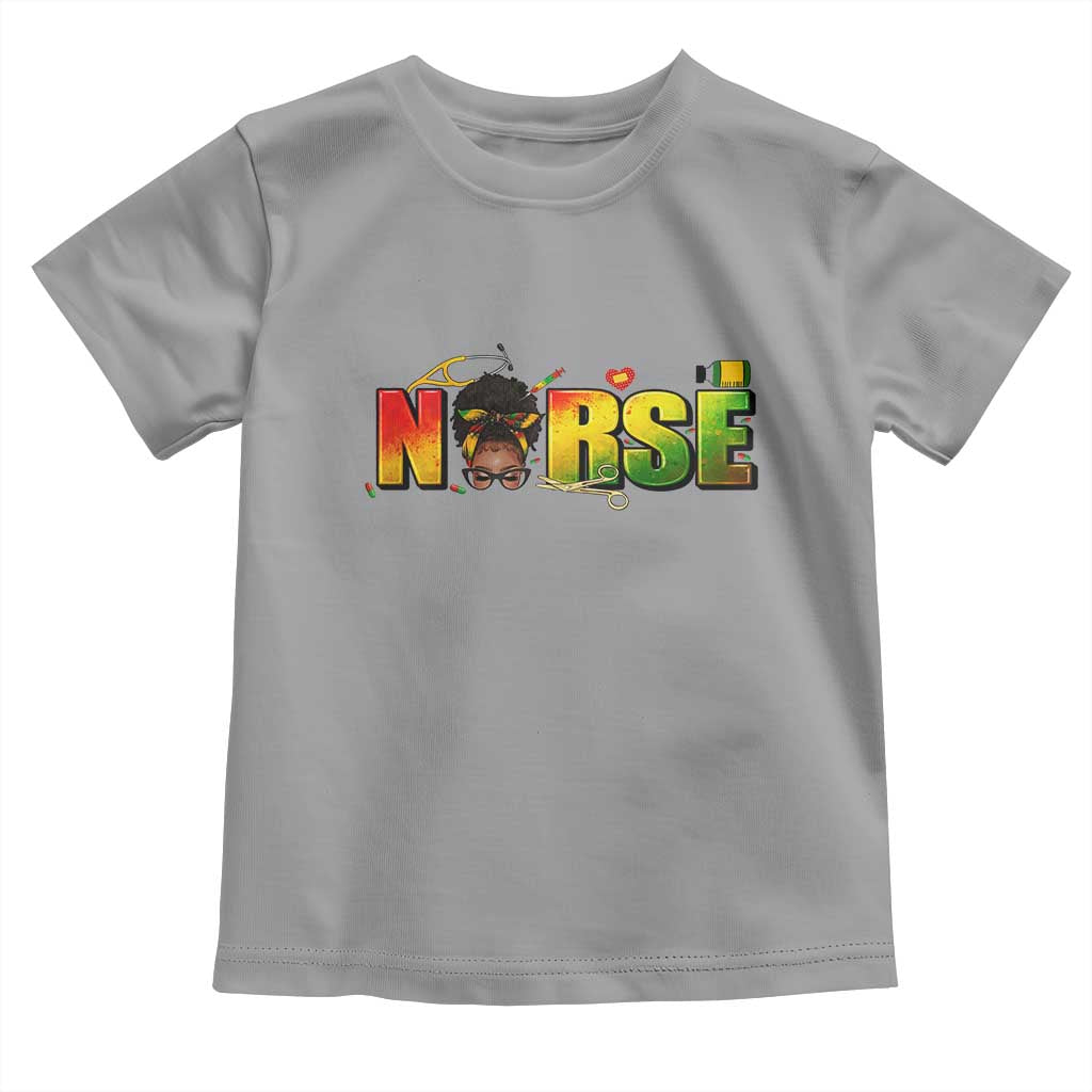 Proud Black Nurse Toddler T Shirt Black History Month Healthcare Gift TS12 Sport Gray Print Your Wear