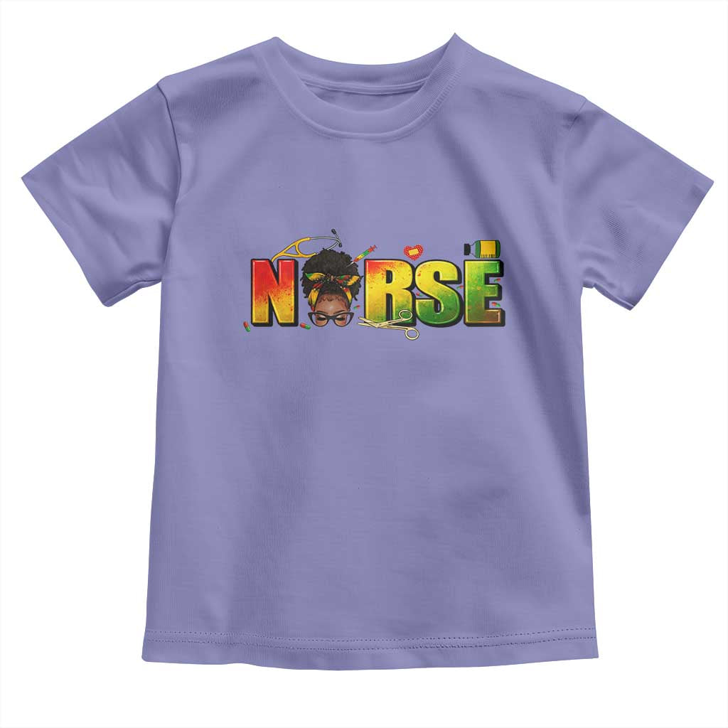 Proud Black Nurse Toddler T Shirt Black History Month Healthcare Gift TS12 Violet Print Your Wear