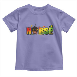 Proud Black Nurse Toddler T Shirt Black History Month Healthcare Gift TS12 Violet Print Your Wear