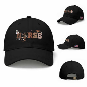 Strong Black Nurse Baseball Cap African American Healthcare Hero Gift TS12 Baseball Cap Universal Fit Black Print Your Wear
