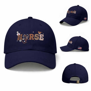 Strong Black Nurse Baseball Cap African American Healthcare Hero Gift TS12 Baseball Cap Universal Fit Dark Blue Print Your Wear
