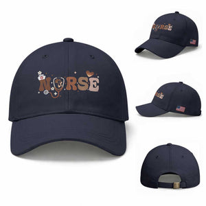 Strong Black Nurse Baseball Cap African American Healthcare Hero Gift TS12 Baseball Cap Universal Fit Navy Print Your Wear