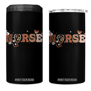 Strong Black Nurse 4 in 1 Can Cooler Tumbler African American Healthcare Hero Gift TS12 One Size: 16 oz Black Print Your Wear