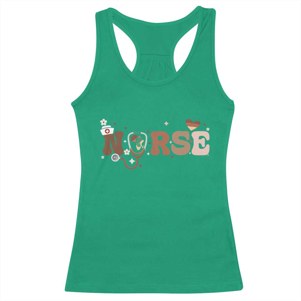 Strong Black Nurse Racerback Tank Top African American Healthcare Hero Gift TS12 Irish Green Print Your Wear