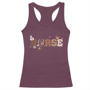 Strong Black Nurse Racerback Tank Top African American Healthcare Hero Gift TS12 Maroon Print Your Wear