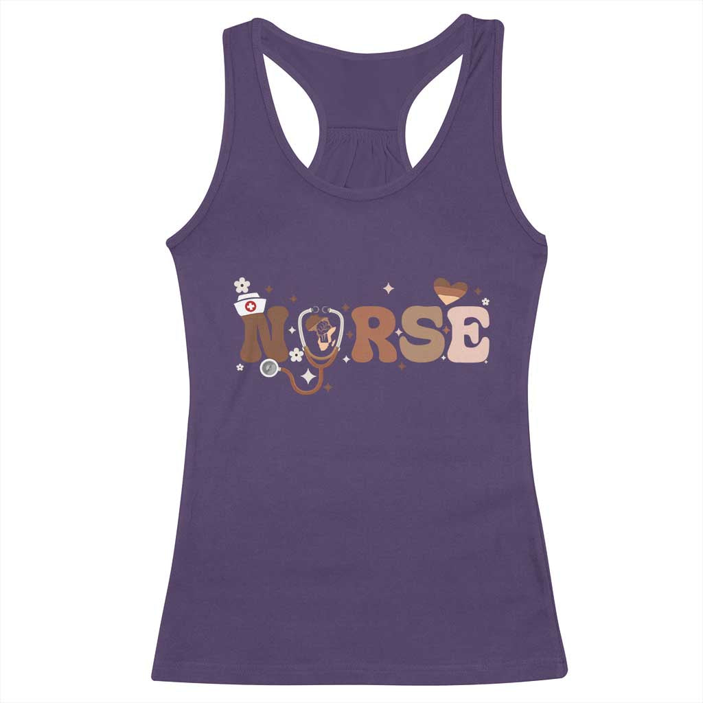 Strong Black Nurse Racerback Tank Top African American Healthcare Hero Gift TS12 Purple Print Your Wear