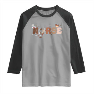 Strong Black Nurse Raglan Shirt African American Healthcare Hero Gift TS12 Sport Gray Black Print Your Wear