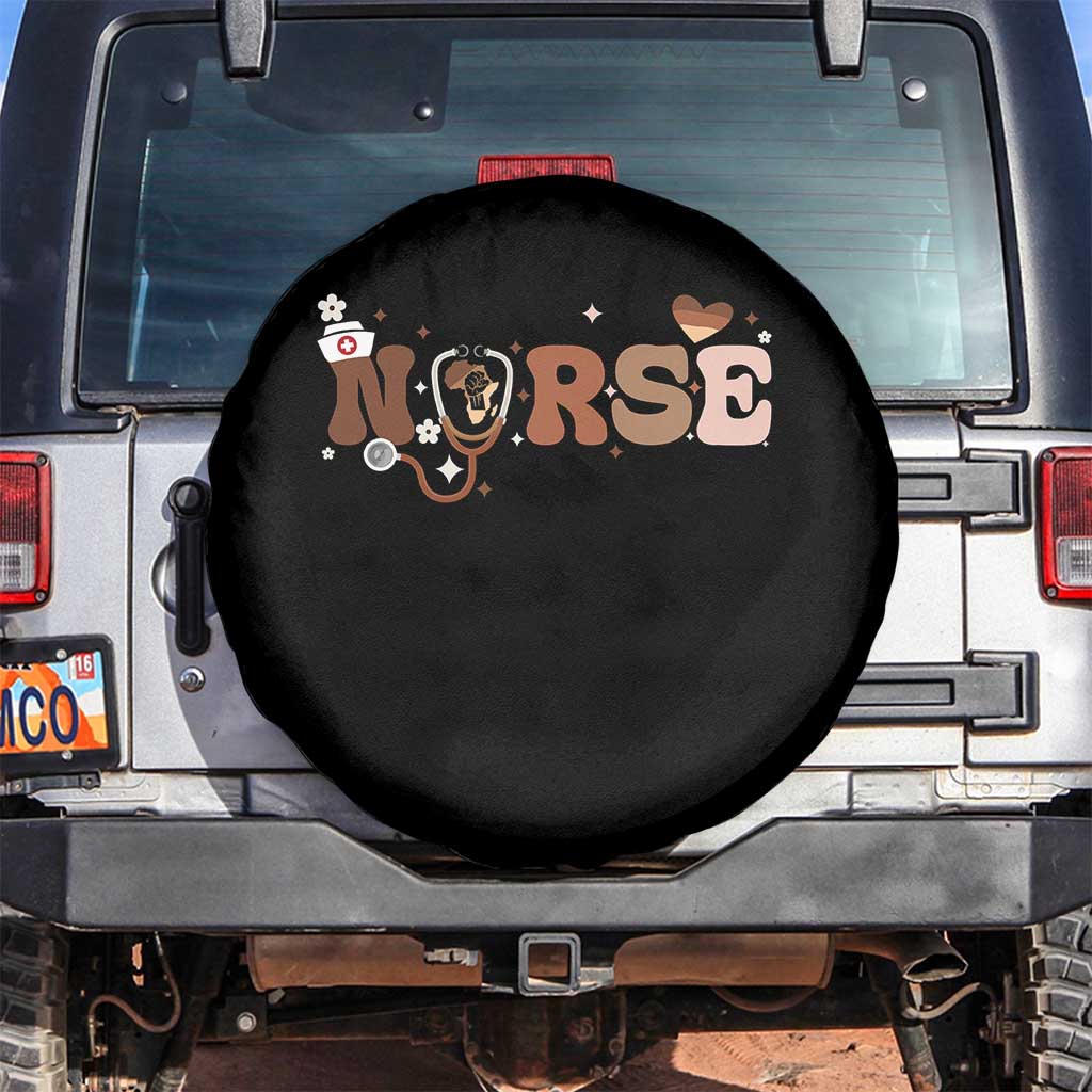 Strong Black Nurse Spare Tire Cover African American Healthcare Hero Gift TS12 No hole Black Print Your Wear