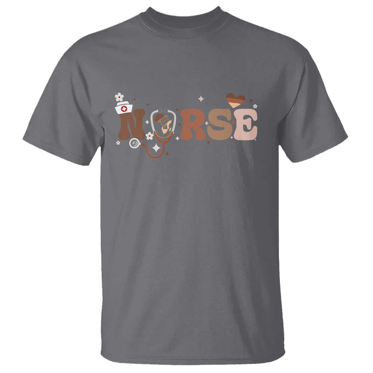 Strong Black Nurse T Shirt African American Healthcare Hero Gift TS12 Charcoal Print Your Wear