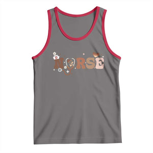 Strong Black Nurse Tank Top African American Healthcare Hero Gift TS12 Deep Heather Red Print Your Wear