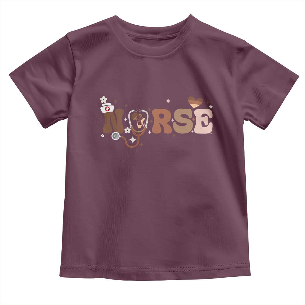 Strong Black Nurse Toddler T Shirt African American Healthcare Hero Gift TS12 Maroon Print Your Wear