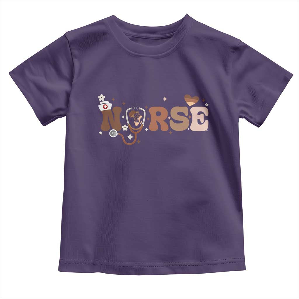 Strong Black Nurse Toddler T Shirt African American Healthcare Hero Gift TS12 Purple Print Your Wear