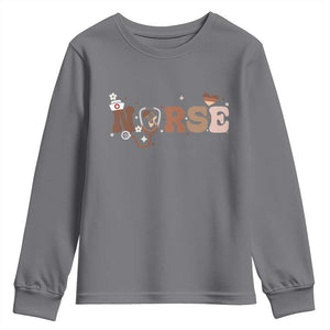 Strong Black Nurse Youth Sweatshirt African American Healthcare Hero Gift TS12 Charcoal Print Your Wear