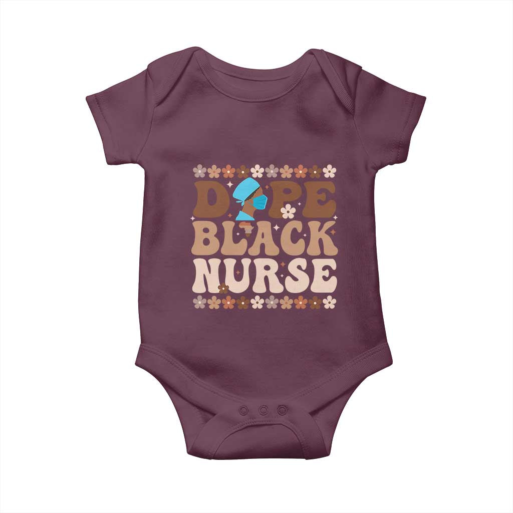 Dope Black Nurse Baby Onesie African American Black Nurse Gift TS12 Maroon Print Your Wear