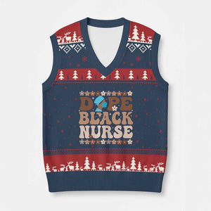 Dope Black Nurse V-Neck Knit Sweater Vest African American Black Nurse Gift TS12 Navy Red Print Your Wear