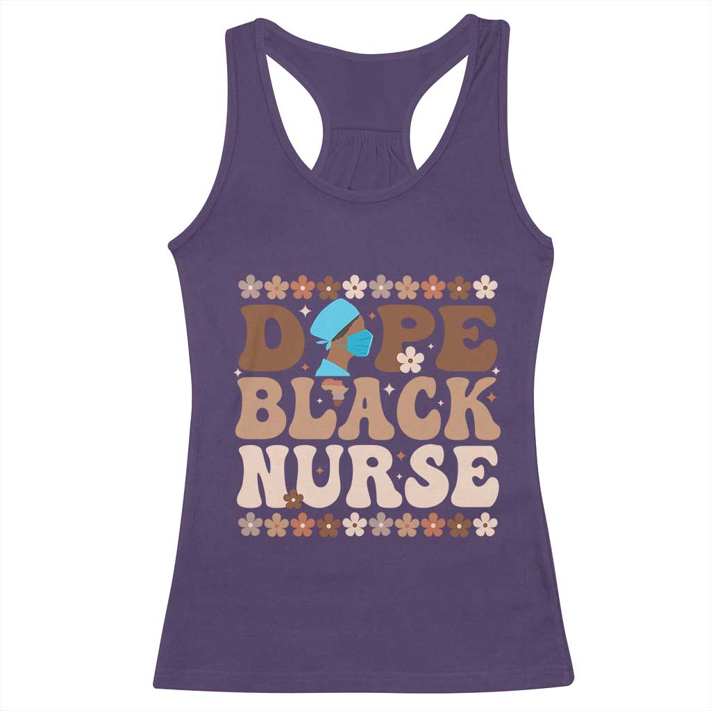 Dope Black Nurse Racerback Tank Top African American Black Nurse Gift TS12 Purple Print Your Wear