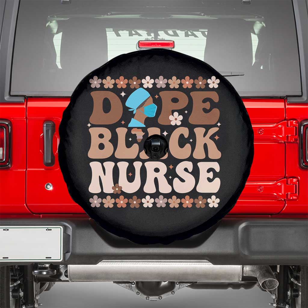 Dope Black Nurse Spare Tire Cover African American Black Nurse Gift TS12 Black Print Your Wear