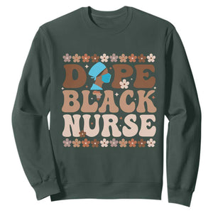 Dope Black Nurse Sweatshirt African American Black Nurse Gift TS12 Dark Forest Green Print Your Wear