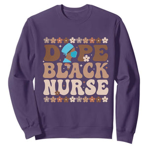 Dope Black Nurse Sweatshirt African American Black Nurse Gift TS12 Purple Print Your Wear