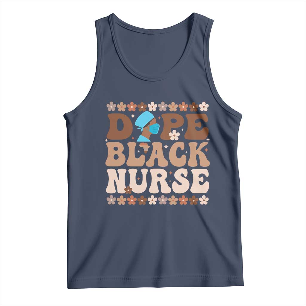 Dope Black Nurse Tank Top African American Black Nurse Gift TS12 Navy Print Your Wear