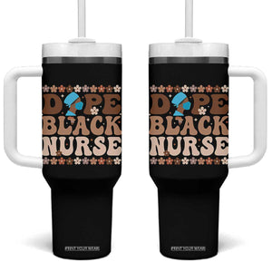 Dope Black Nurse Tumbler With Handle African American Black Nurse Gift TS12 One Size: 40 oz Black Print Your Wear
