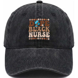 Dope Black Nurse Washed Cotton Baseball Cap African American Black Nurse Gift TS12 Print Your Wear