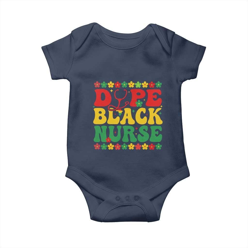 Melanin Queen Nursing Black History Month Gift Baby Onesie Dope Black Nurse TS12 Navy Print Your Wear