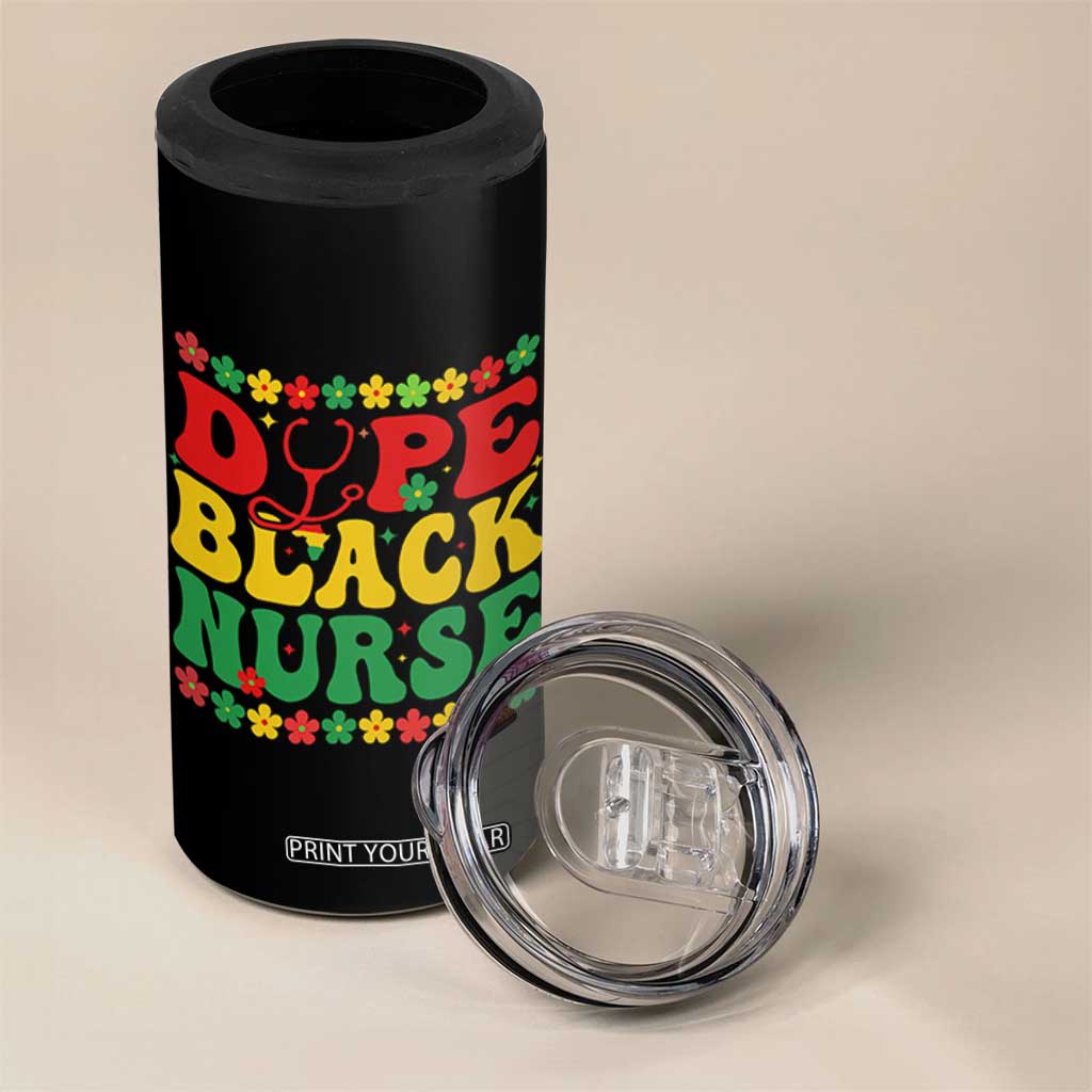 Melanin Queen Nursing Black History Month Gift 4 in 1 Can Cooler Tumbler Dope Black Nurse TS12 Print Your Wear
