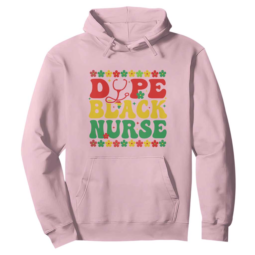 Melanin Queen Nursing Black History Month Gift Hoodie Dope Black Nurse TS12 Light Pink Print Your Wear