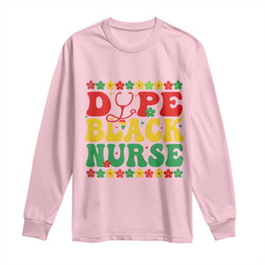 Melanin Queen Nursing Black History Month Gift Long Sleeve Shirt Dope Black Nurse TS12 Light Pink Print Your Wear