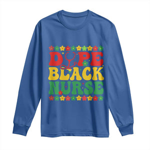 Melanin Queen Nursing Black History Month Gift Long Sleeve Shirt Dope Black Nurse TS12 Royal Blue Print Your Wear