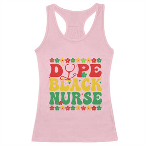 Melanin Queen Nursing Black History Month Gift Racerback Tank Top Dope Black Nurse TS12 Light Pink Print Your Wear