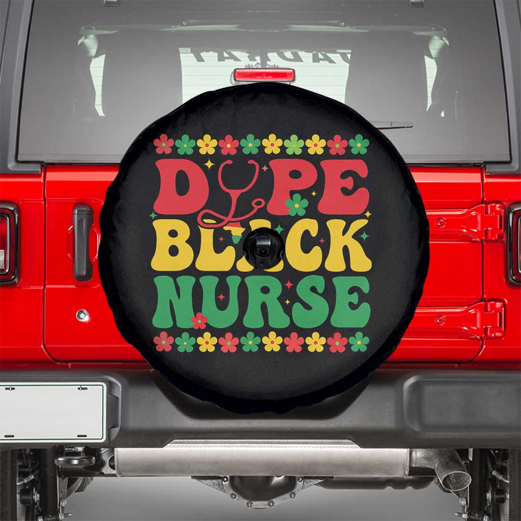 Melanin Queen Nursing Black History Month Gift Spare Tire Cover Dope Black Nurse TS12 Black Print Your Wear