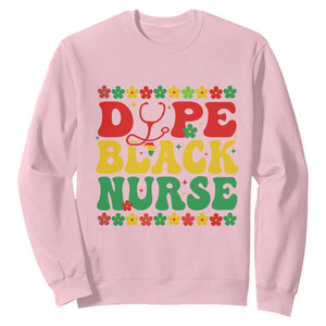 Melanin Queen Nursing Black History Month Gift Sweatshirt Dope Black Nurse TS12 Light Pink Print Your Wear