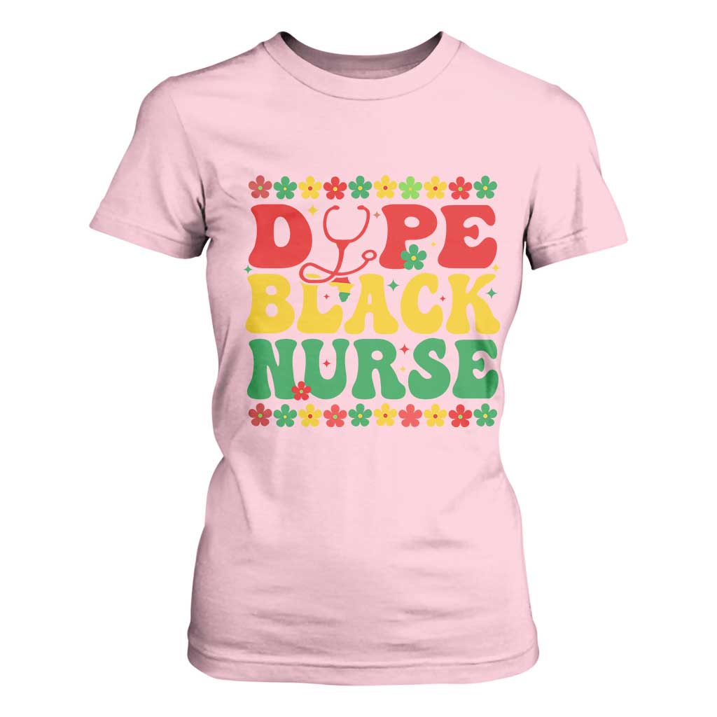 Melanin Queen Nursing Black History Month Gift T Shirt For Women Dope Black Nurse TS12 Light Pink Print Your Wear
