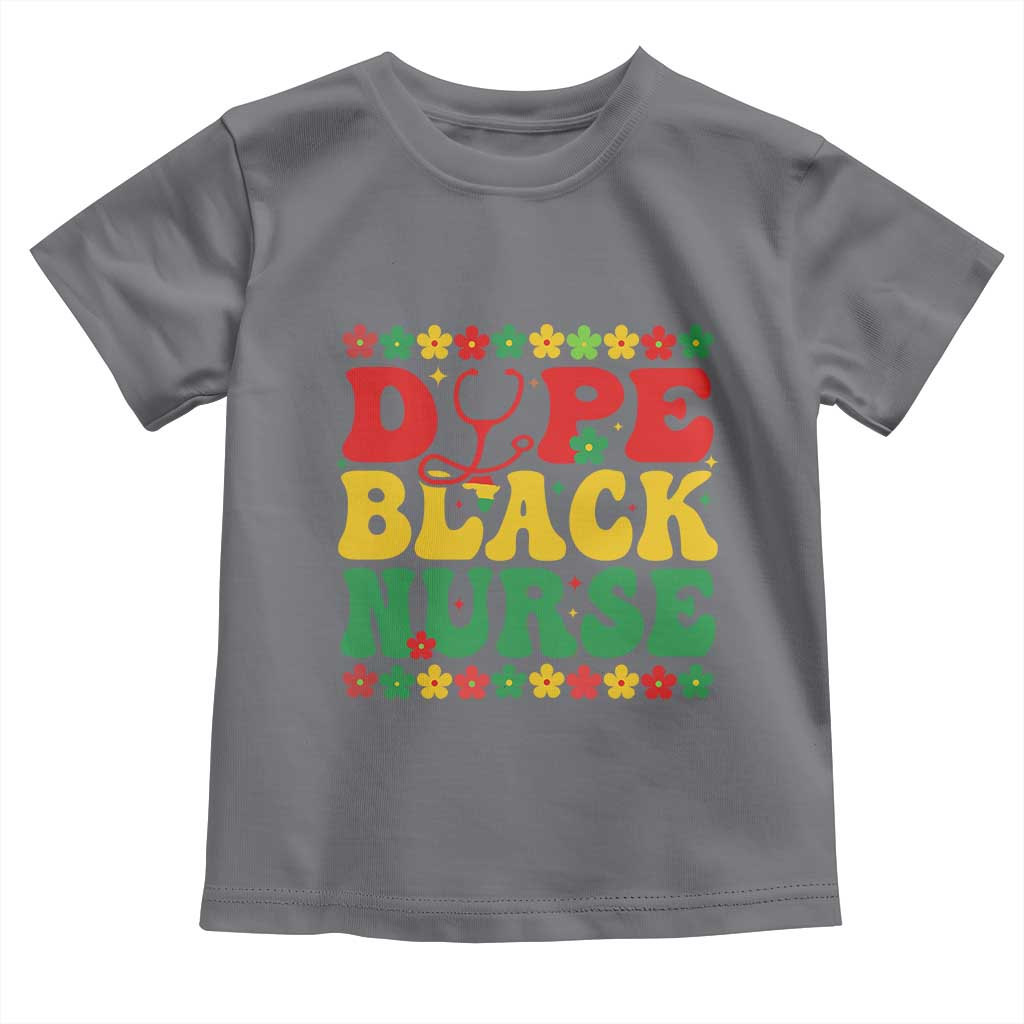 Melanin Queen Nursing Black History Month Gift Toddler T Shirt Dope Black Nurse TS12 Charcoal Print Your Wear