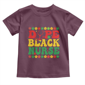 Melanin Queen Nursing Black History Month Gift Toddler T Shirt Dope Black Nurse TS12 Maroon Print Your Wear