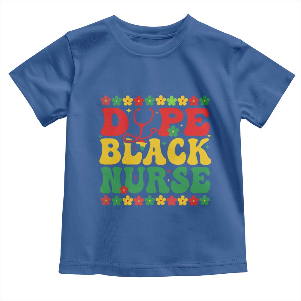 Melanin Queen Nursing Black History Month Gift Toddler T Shirt Dope Black Nurse TS12 Royal Blue Print Your Wear