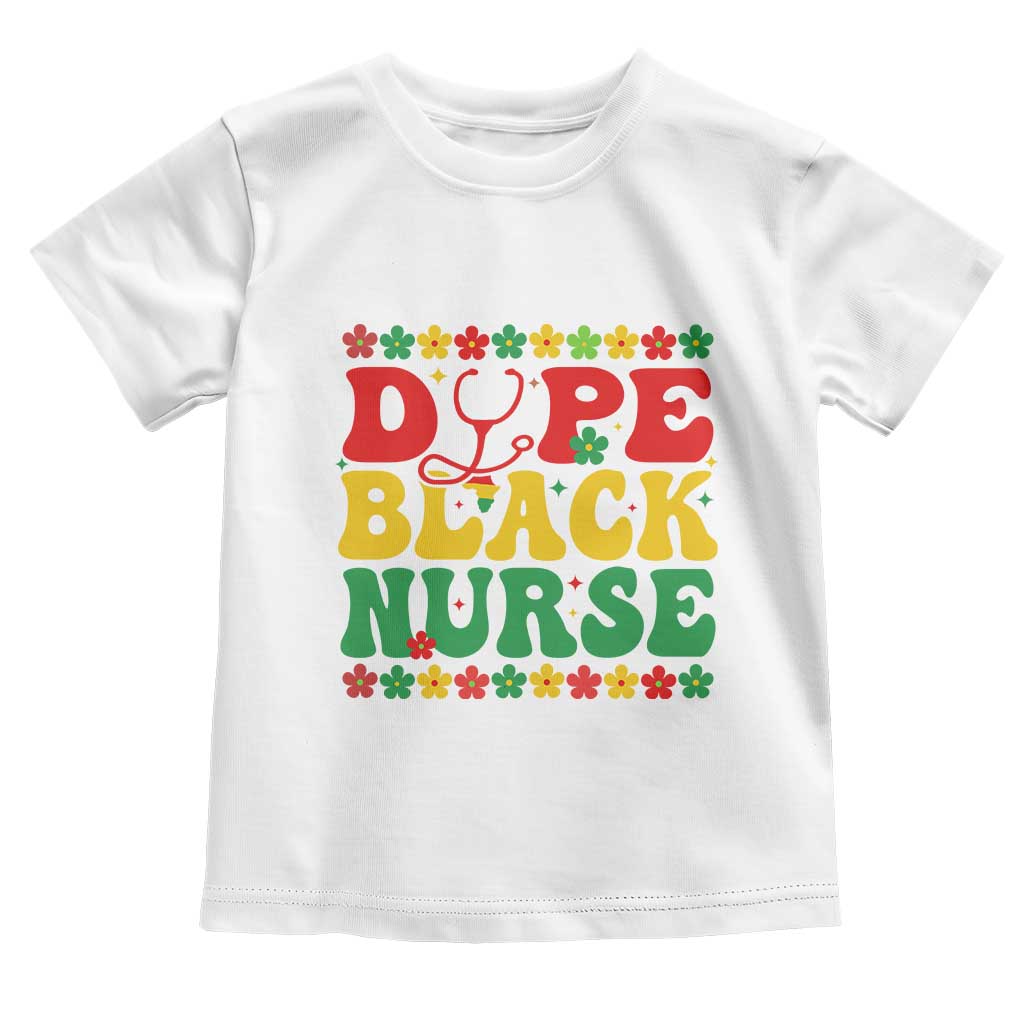 Melanin Queen Nursing Black History Month Gift Toddler T Shirt Dope Black Nurse TS12 White Print Your Wear