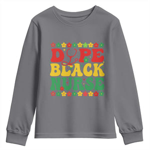 Melanin Queen Nursing Black History Month Gift Youth Sweatshirt Dope Black Nurse TS12 Charcoal Print Your Wear