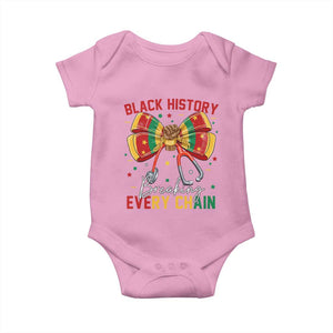 Black History Breaking Every Chain Baby Onesie Gift For Black Nurse TS12 Light Pink Print Your Wear