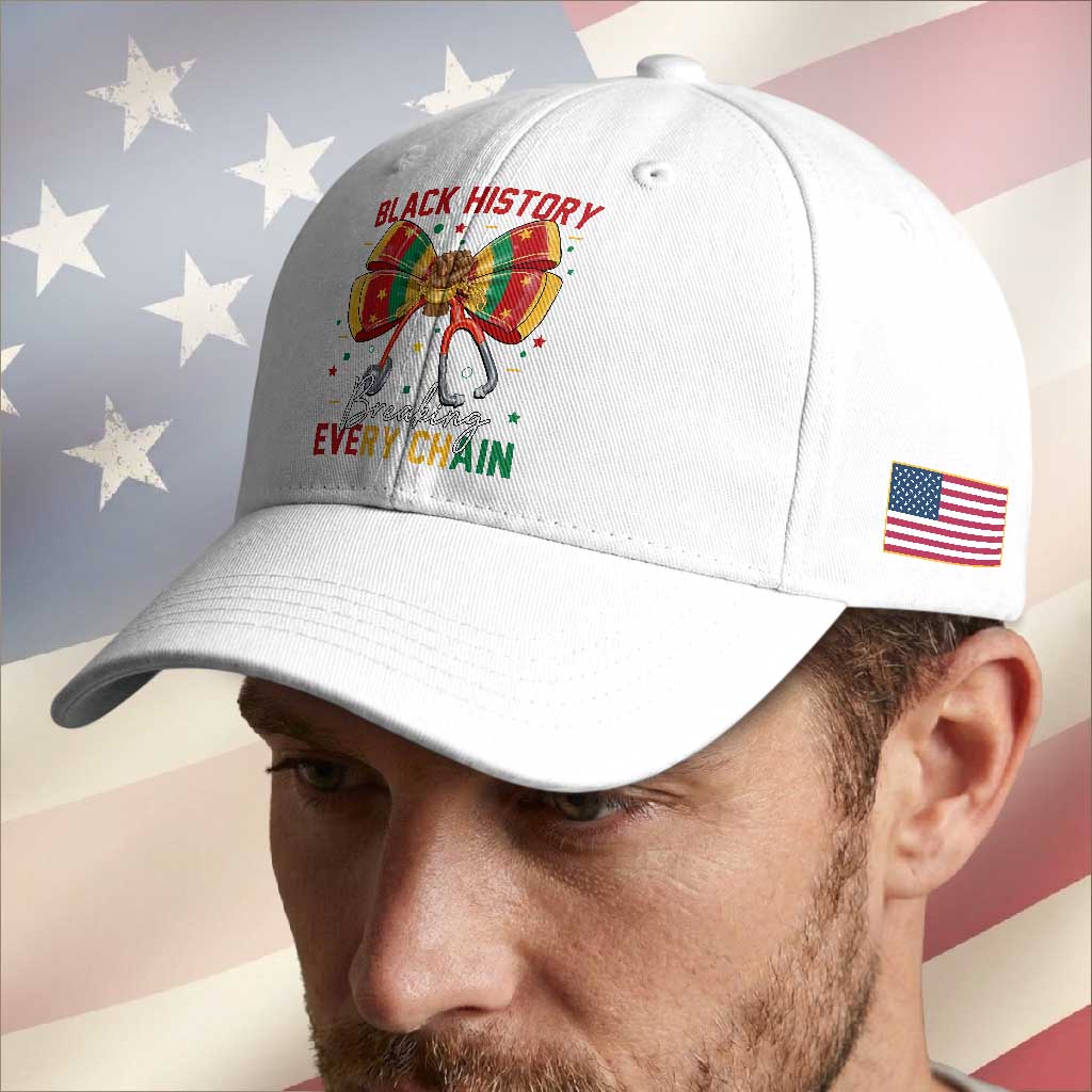 Black History Breaking Every Chain Baseball Cap Gift For Black Nurse TS12 Print Your Wear