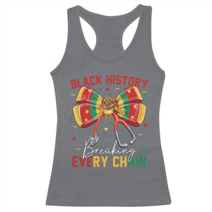 Black History Breaking Every Chain Racerback Tank Top Gift For Black Nurse TS12 Charcoal Print Your Wear